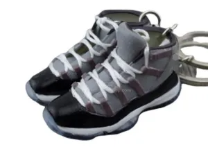 mini 3D sneaker keychains AJ 11 Cool Grey IE high