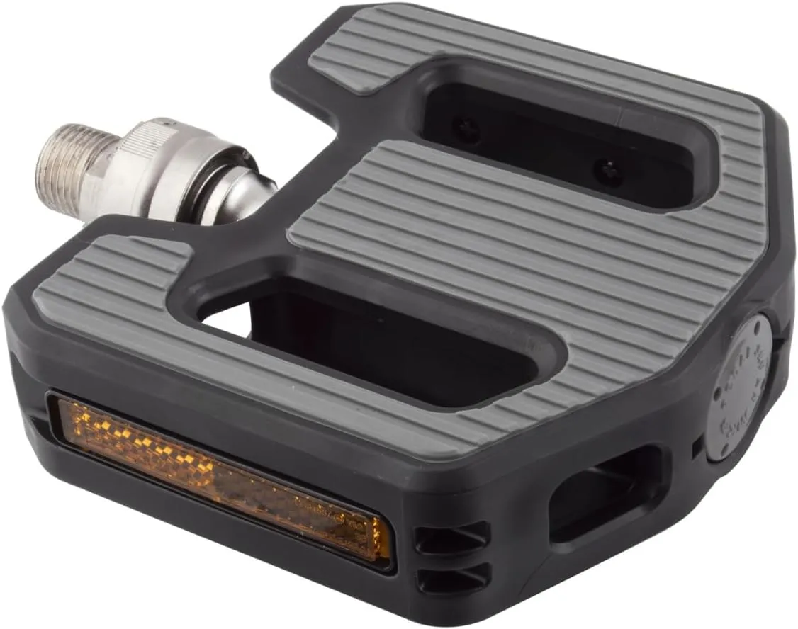MKS Panamax Ezy Superior Platform Pedal 9/16" Soft Grip Composite Body Blk/Grey