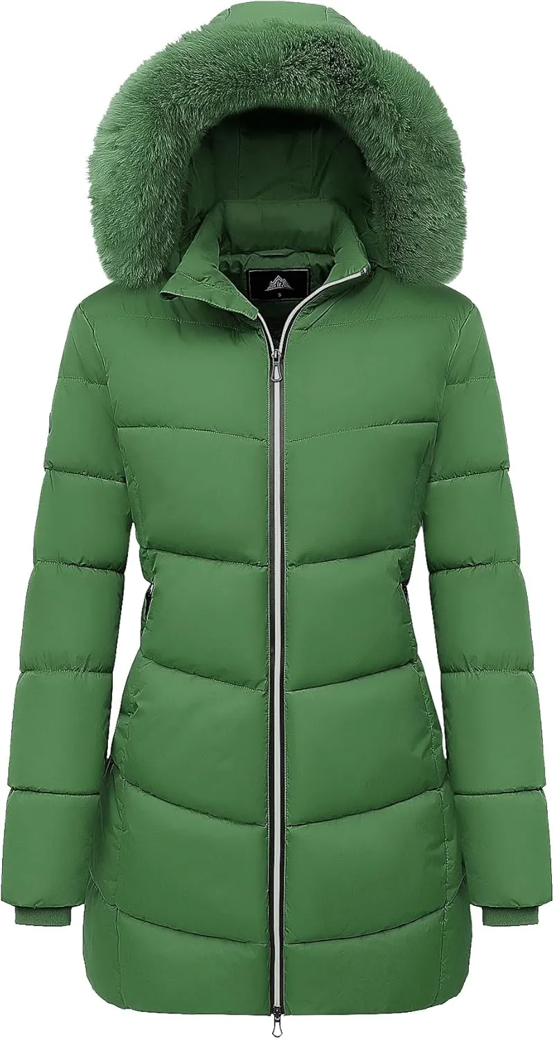 MOERDENG Women's Winter Windproof Warm Down Coats Waterproof Thicken Hooded fashions Puffer Jacket