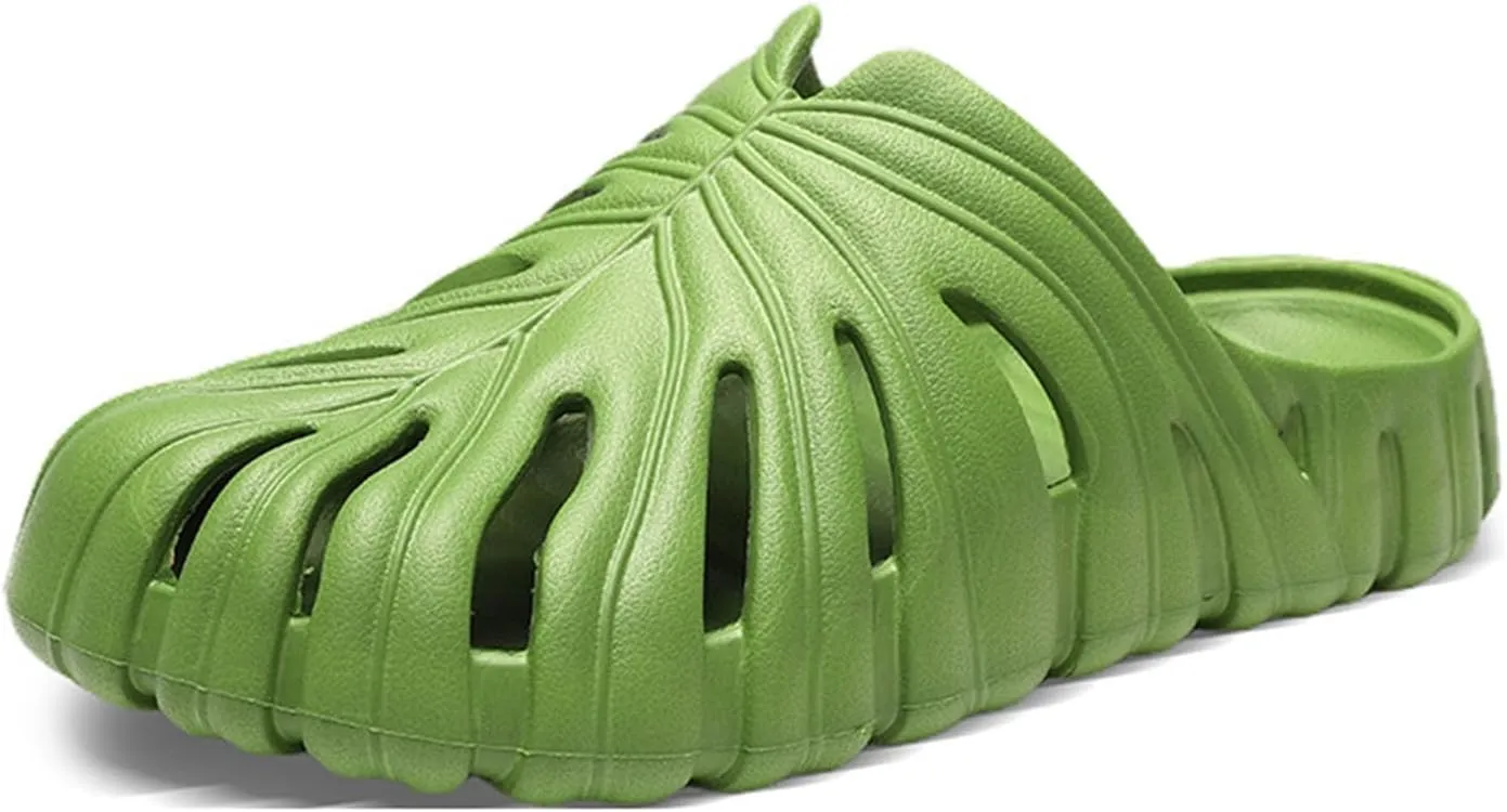 Monstera Slippers, Monstera Leaf Slides, Variegated Monstera Shoes, New Adult Anti-slip Monstera Slippers for Indoor Outdoor