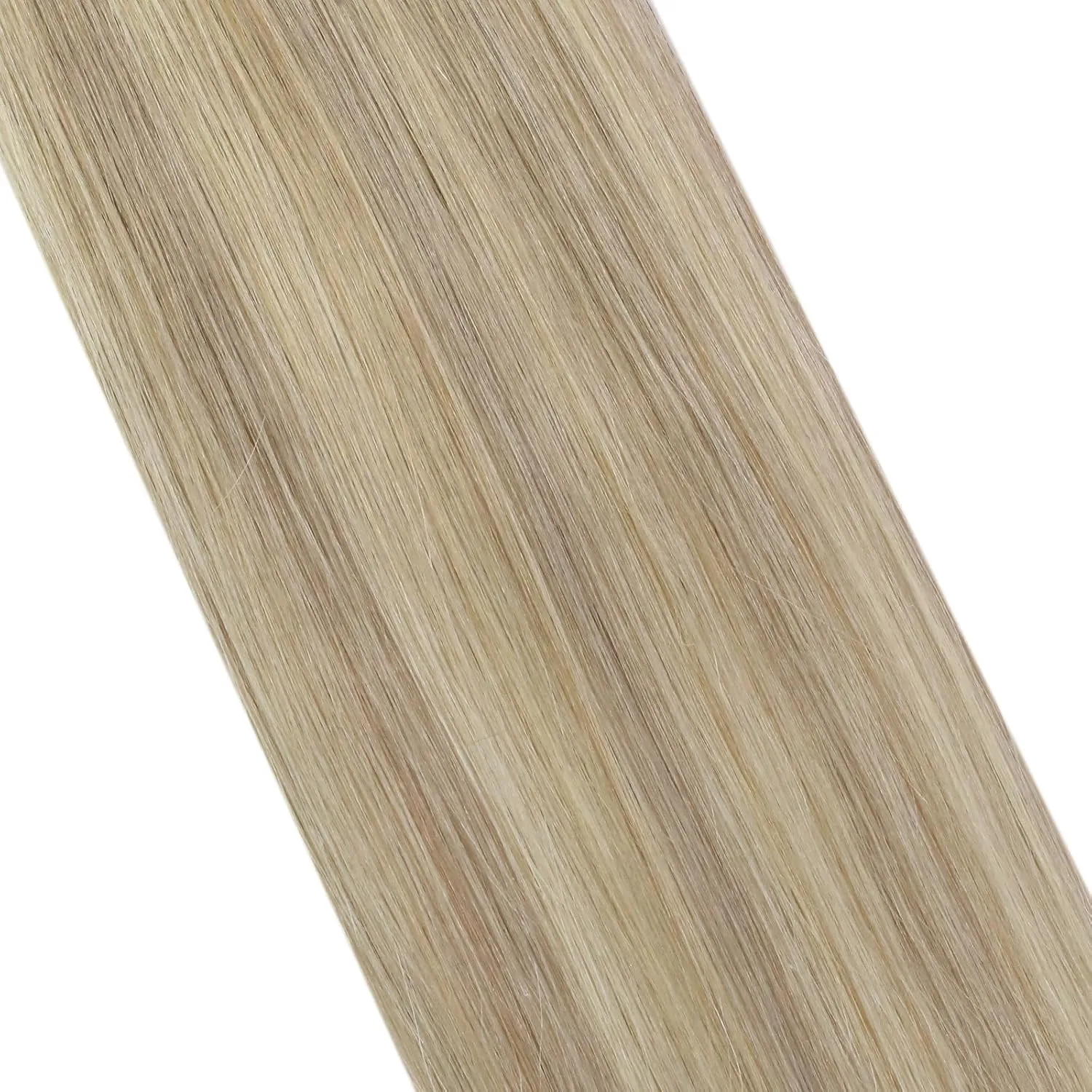 Moresoo Tape in Highlighted Hair Extensions Real Human Hair Ash Blonde Mix with Bleach Blonde Tape in Extensions Human Hair 20 Inch #P18/613 20pcs 50g