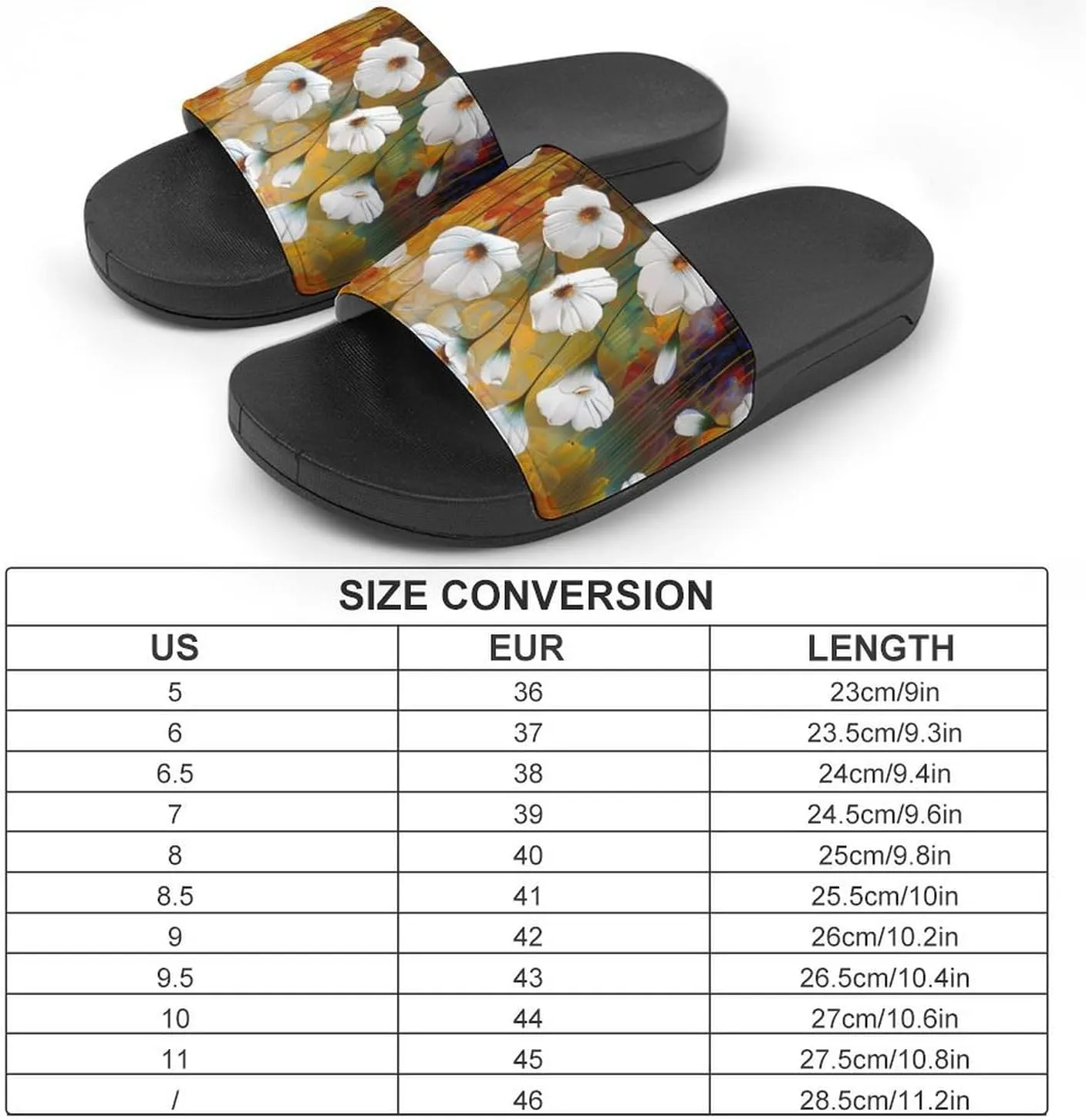 Morning Glory White Flowers Oil Paintings PVC Home Slippers Non-Slip Shower Shoes Casual Bathroom Slippers for Women Men