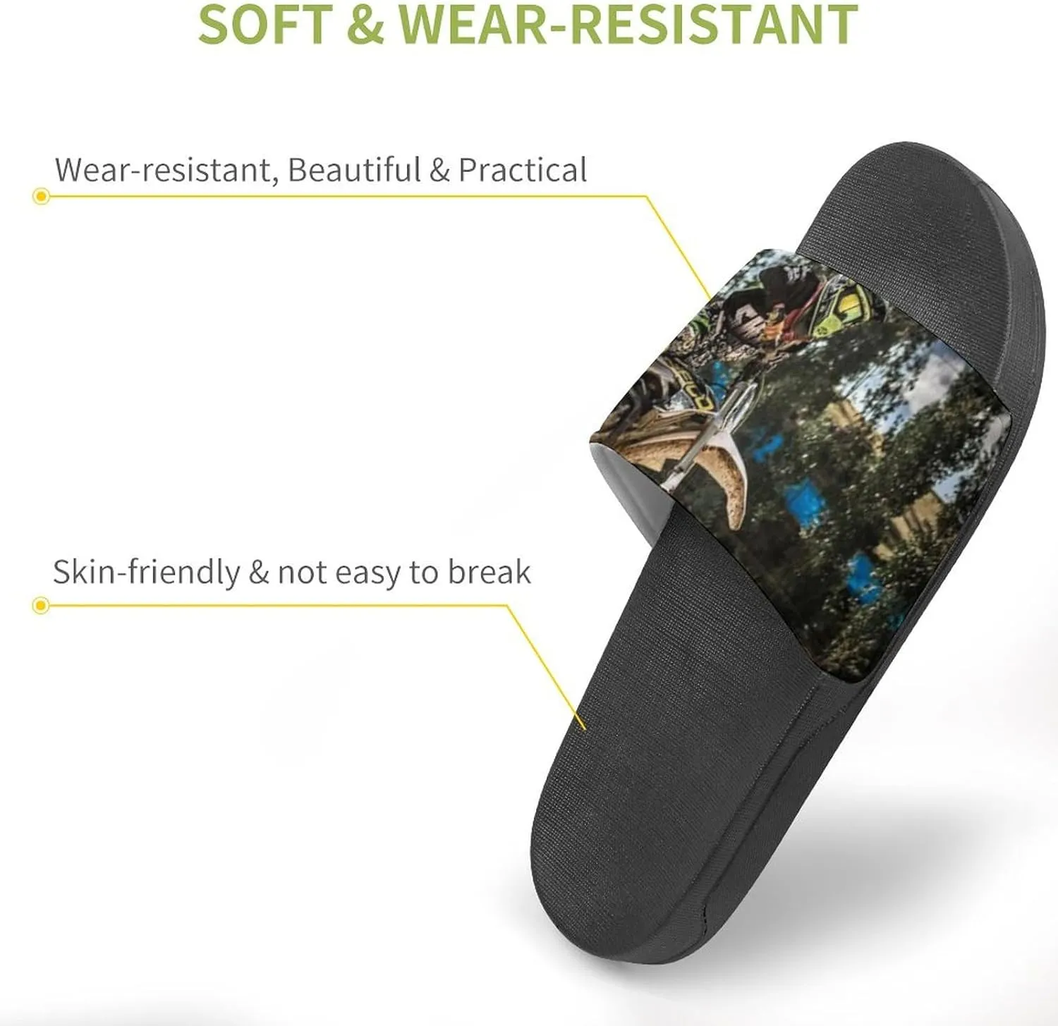 Motocross Motorcycle Vehicle House Slippers for Women Men Shower Slides Bathroom Sandals