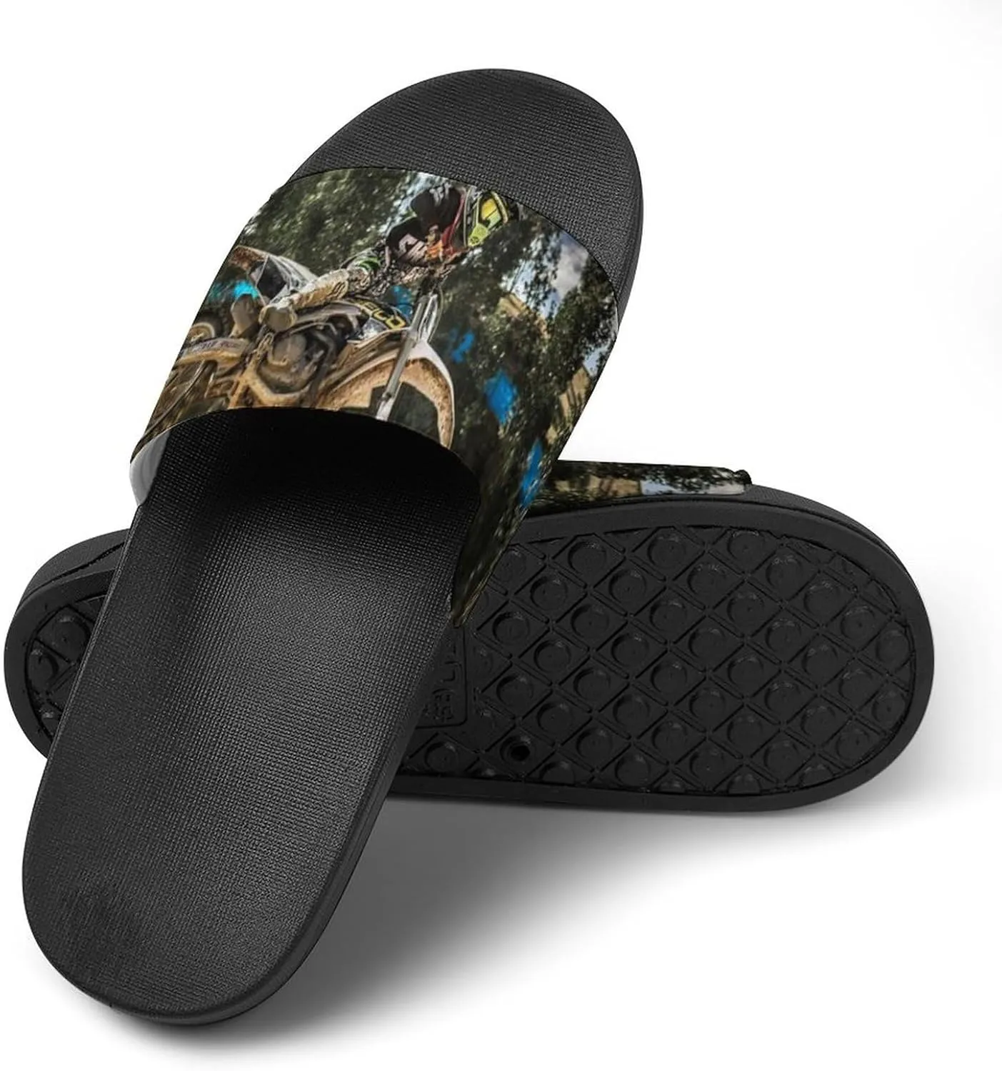 Motocross Motorcycle Vehicle House Slippers for Women Men Shower Slides Bathroom Sandals
