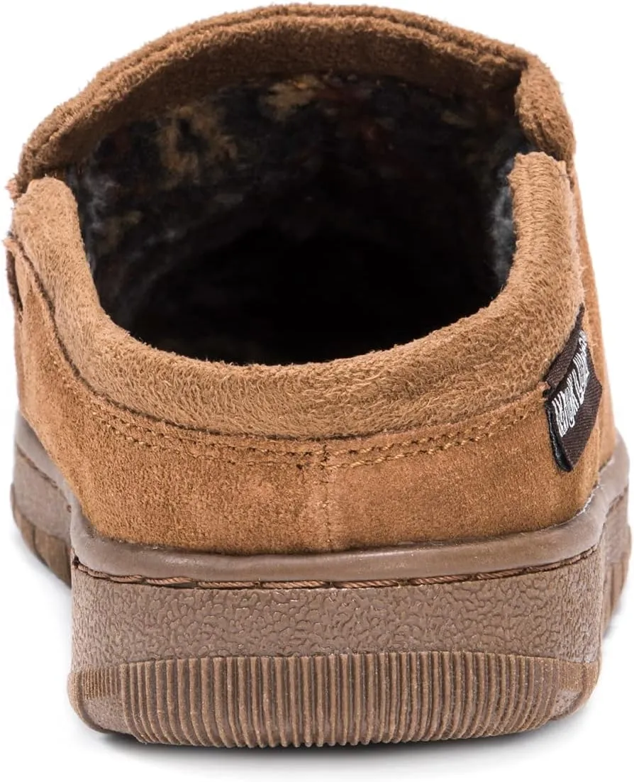 Muk Luks Men's Matt Printed Berber Suede Clog Slipper