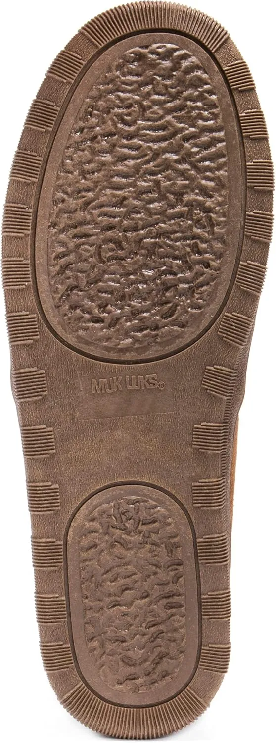 Muk Luks Men's Matt Printed Berber Suede Clog Slipper