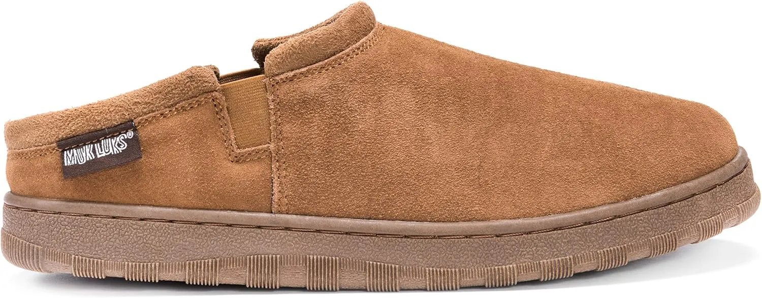 Muk Luks Men's Matt Printed Berber Suede Clog Slipper