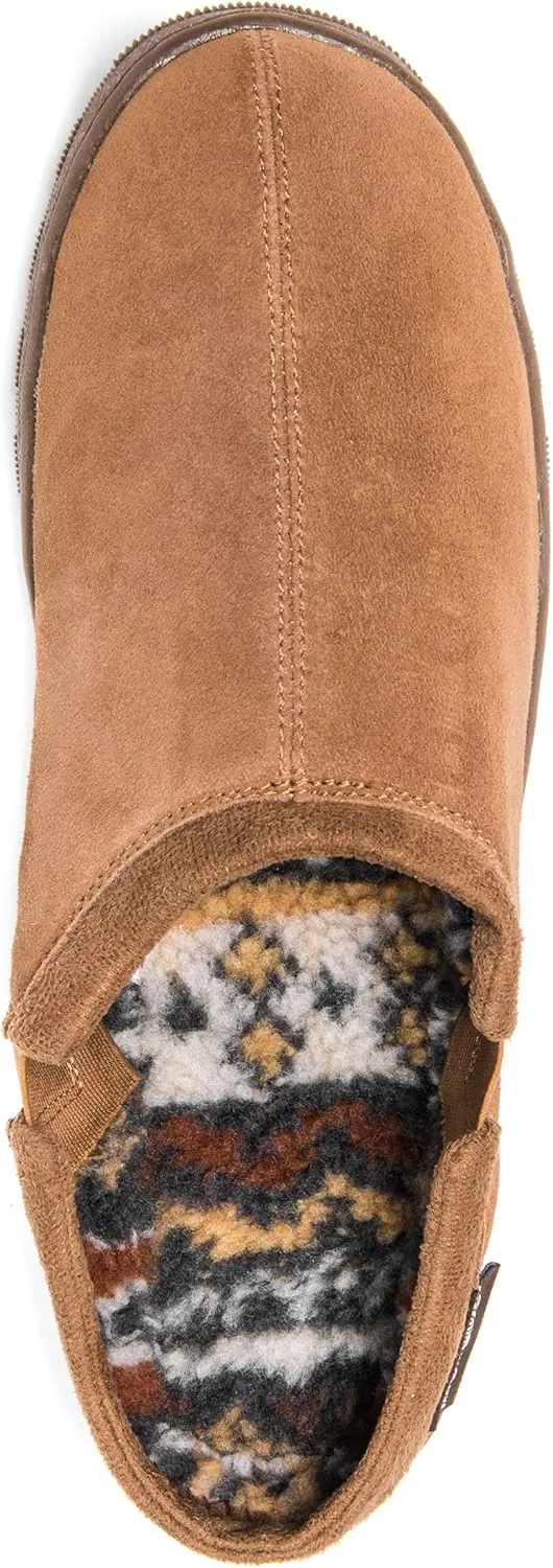 Muk Luks Men's Matt Printed Berber Suede Clog Slipper
