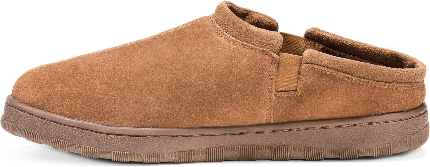 Muk Luks Men's Matt Printed Berber Suede Clog Slipper
