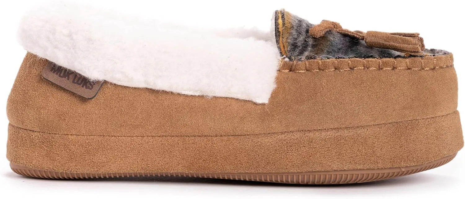 MUK LUKS Women's Leather Goods Sia Moccasin Slipper