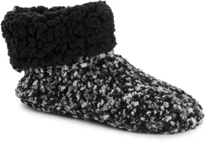 MUK LUKS Women's Popcorn Cuff Bootie Slipper Socks