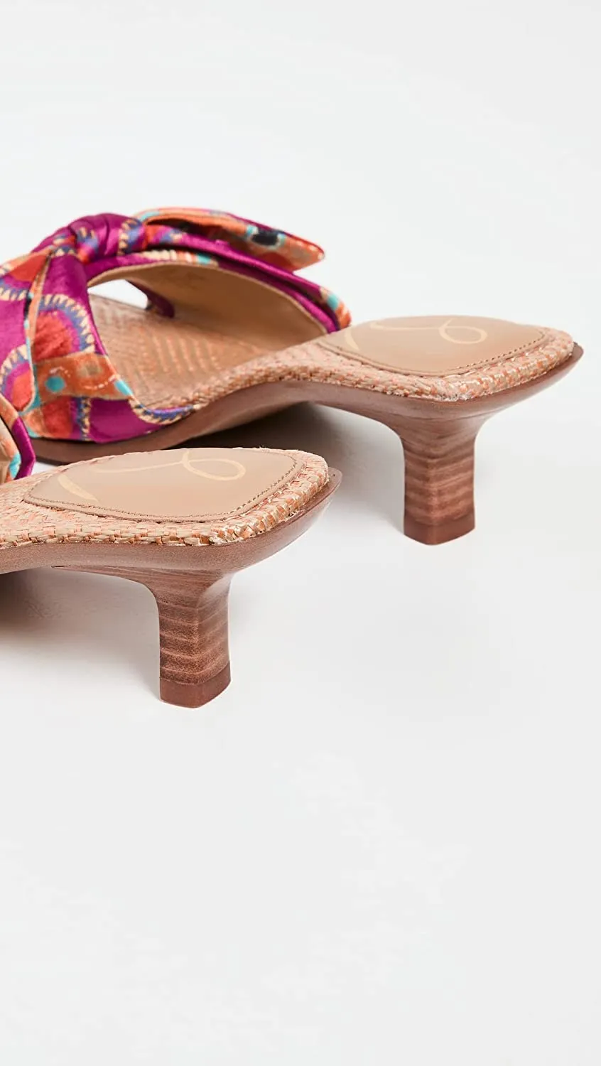 Mule Edelman Responsive Multi On Open Kitten Slip Orange Toe Discount coupons Sam Classic Heel Square Darcie