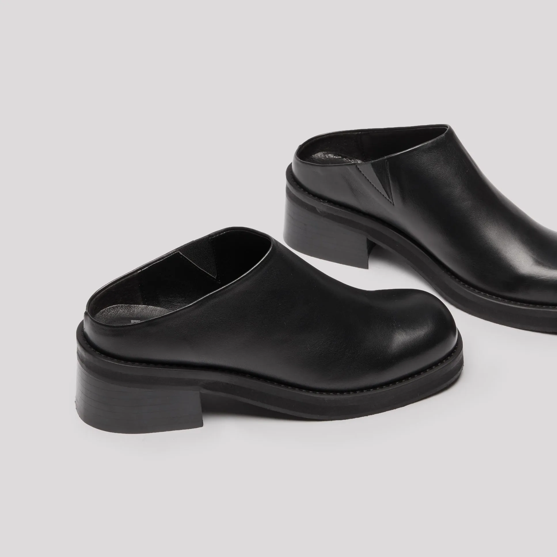 Mules Hilma Black Leather Limited edition range Exclusive collection