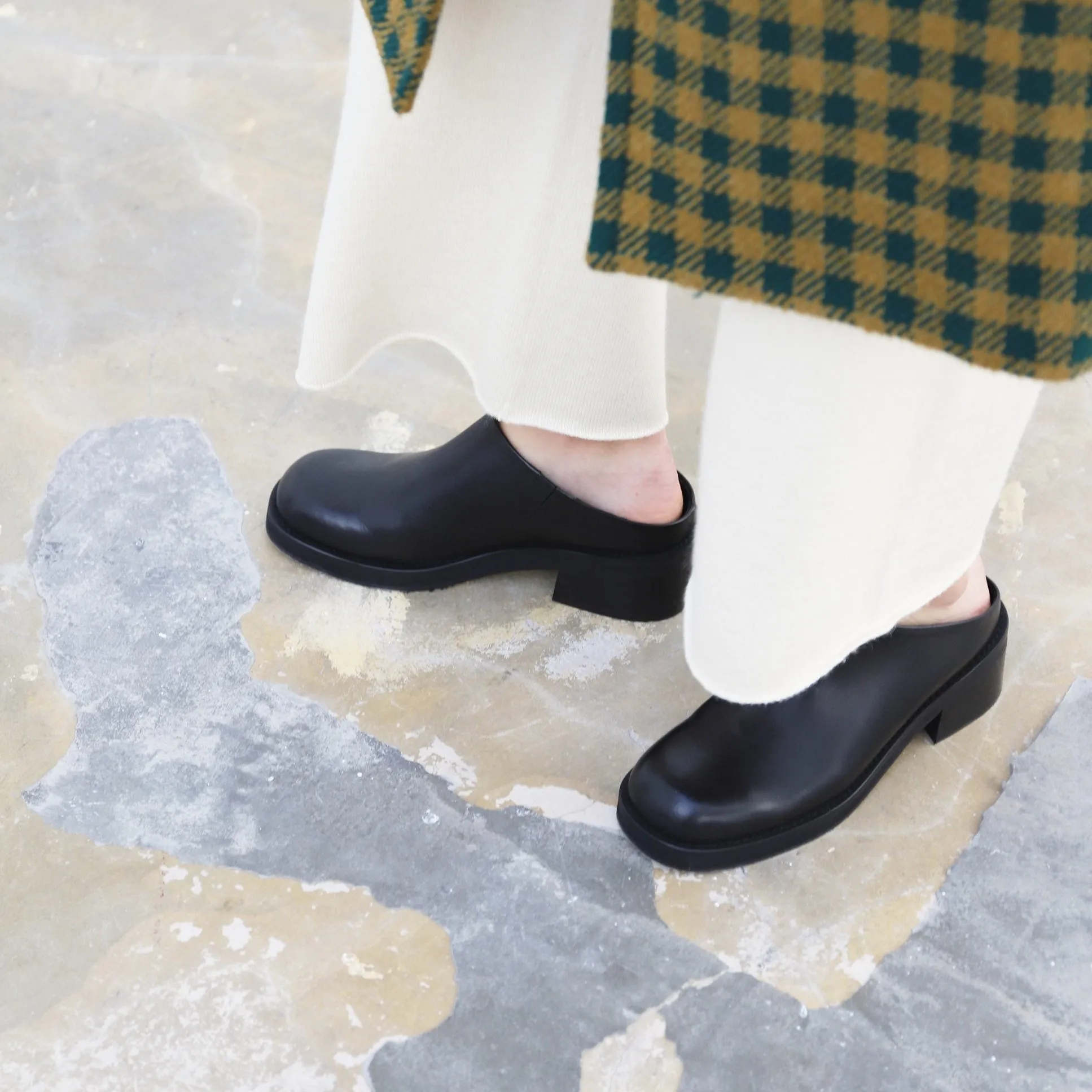 Mules Hilma Black Leather Limited edition range Exclusive collection