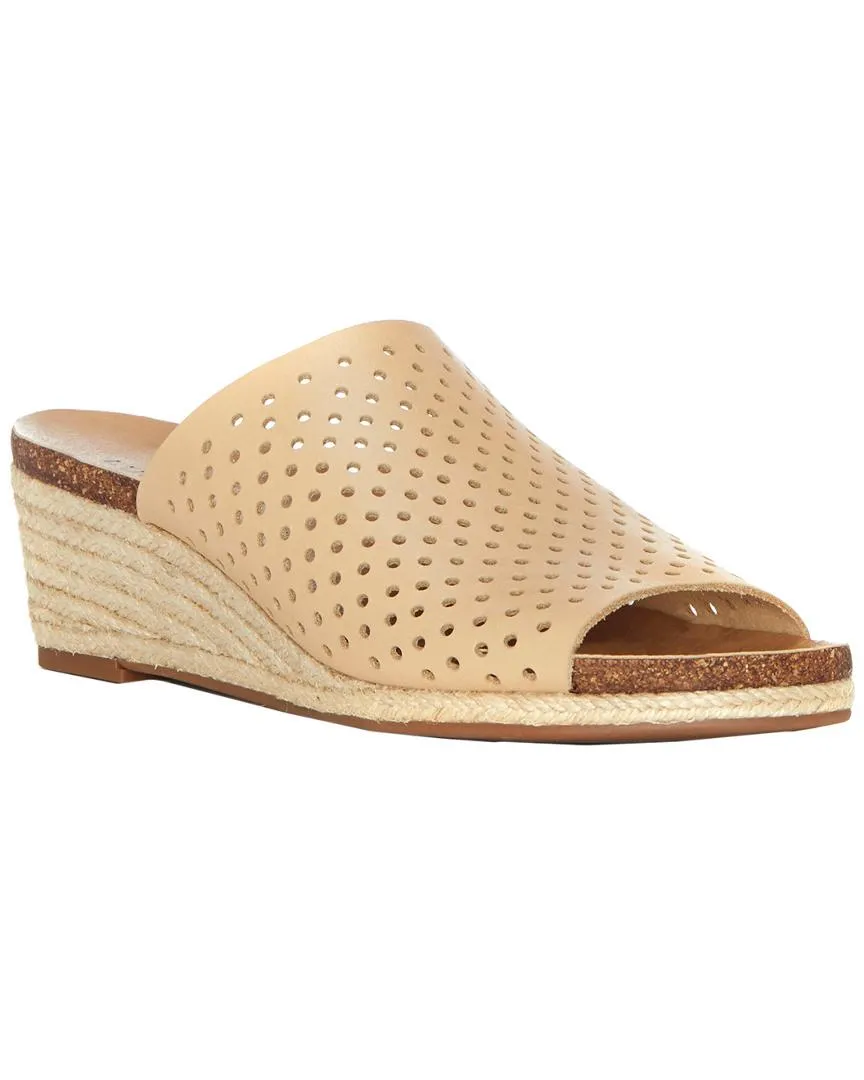 Multi-purpose Leather Toe Brand Perforated Open Perforated Mule Wedge Lucky Jemya Limited-time deal Low Glazed