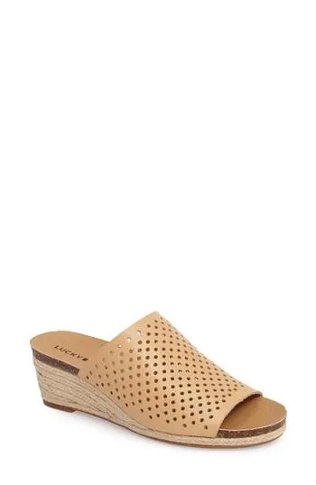 Multi-purpose Leather Toe Brand Perforated Open Perforated Mule Wedge Lucky Jemya Limited-time deal Low Glazed
