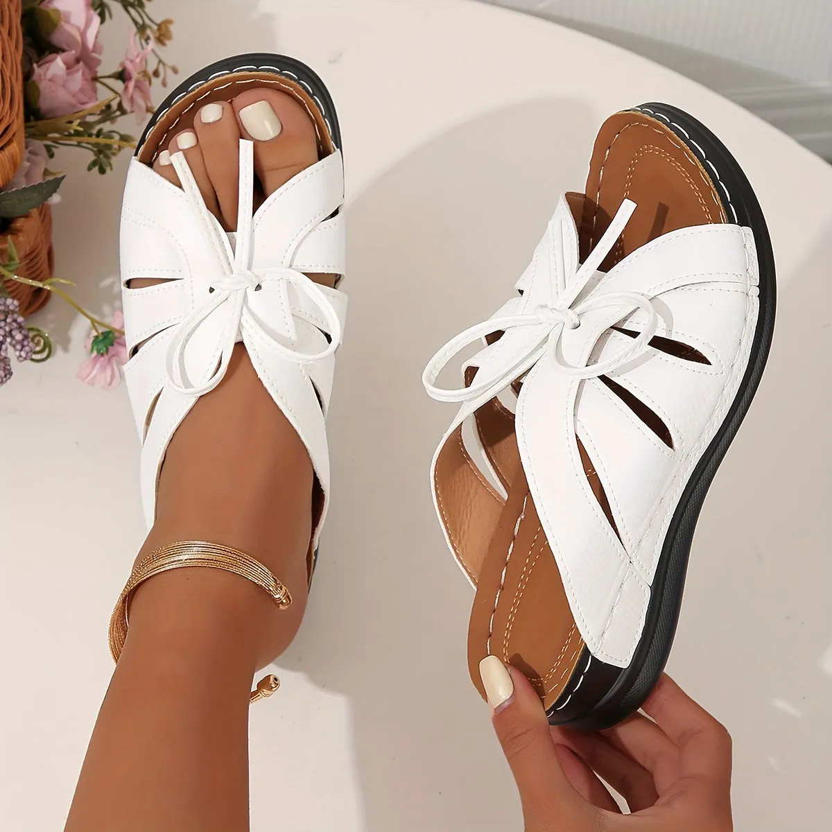 Natalie™ | Soft Sole Flat Sandals