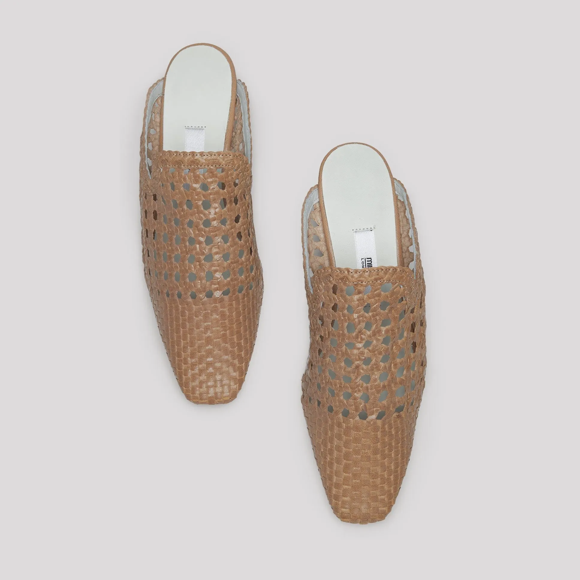 Natural Ida Mules Quality-assured Leather Fast worldwide shipping Woven