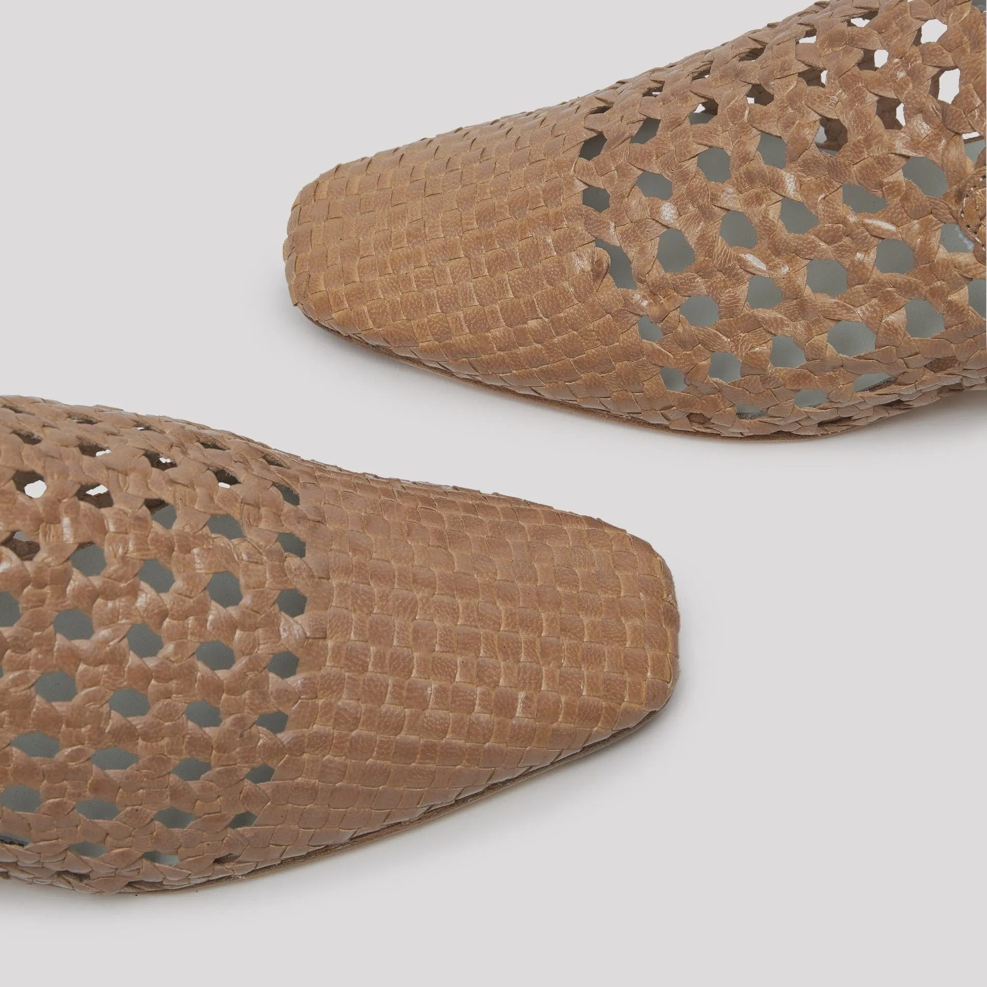 Natural Ida Mules Quality-assured Leather Fast worldwide shipping Woven