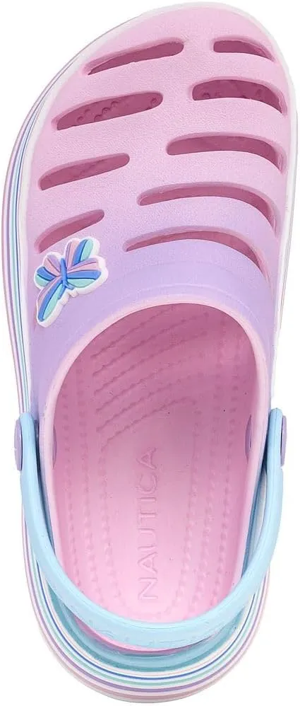 Nautica Kid's Girls Clogs Slip On Platform Slides Garden Shoes Water Sandals Beach Slipper for Children Indoor Outdoor