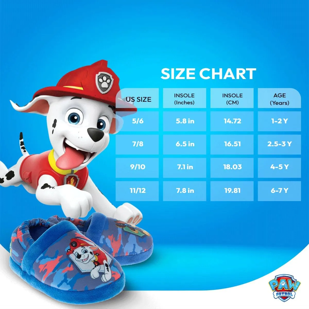 Nickelodeon Paw Patrol and Sponge Bob Squarepants - Toddler Boys Chase and Marshall House Shoes - Plush Lightweight Warm indoor Comfort Soft Aline House Slippers (Toddler/Little Kid/Big Kid)