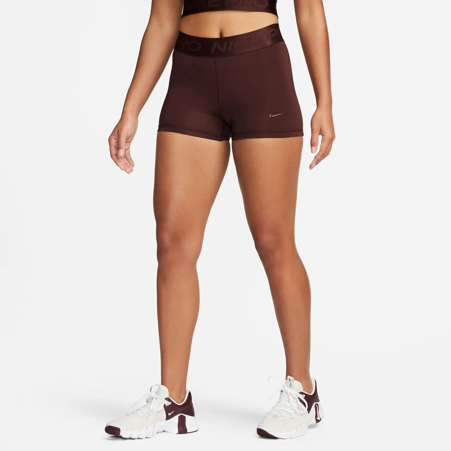 Nike Pro Women's Mid-Rise 3" Shorts (Desert Dust, FQ7935-283)