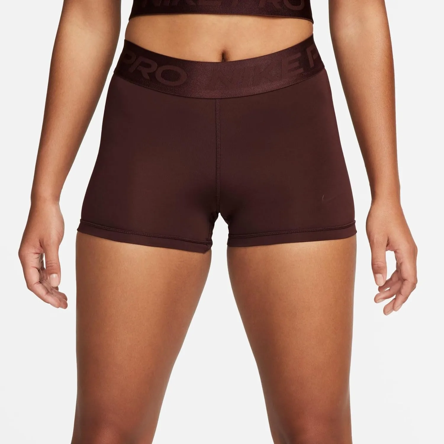 Nike Pro Women's Mid-Rise 3" Shorts (Desert Dust, FQ7935-283)