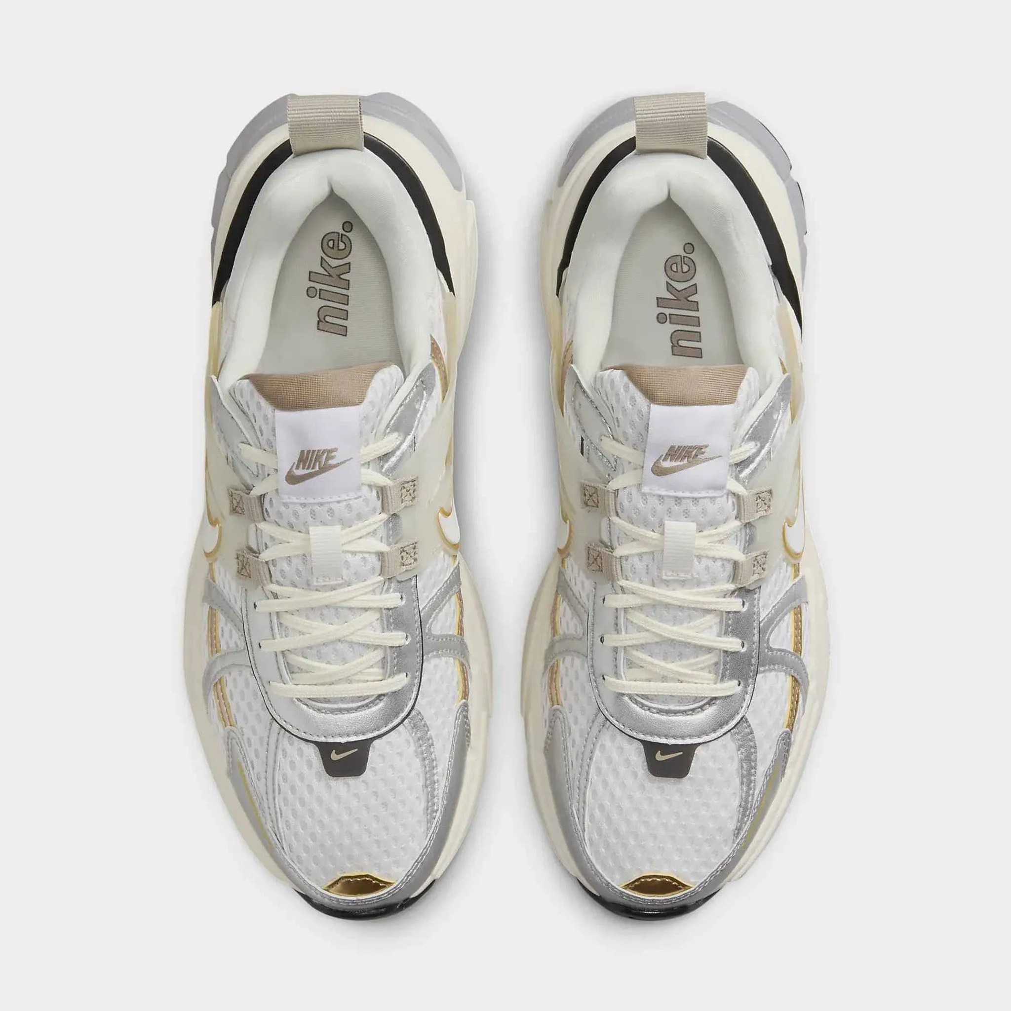 Nike Women's V2K Run White / White Khaki - Metallic Silver
