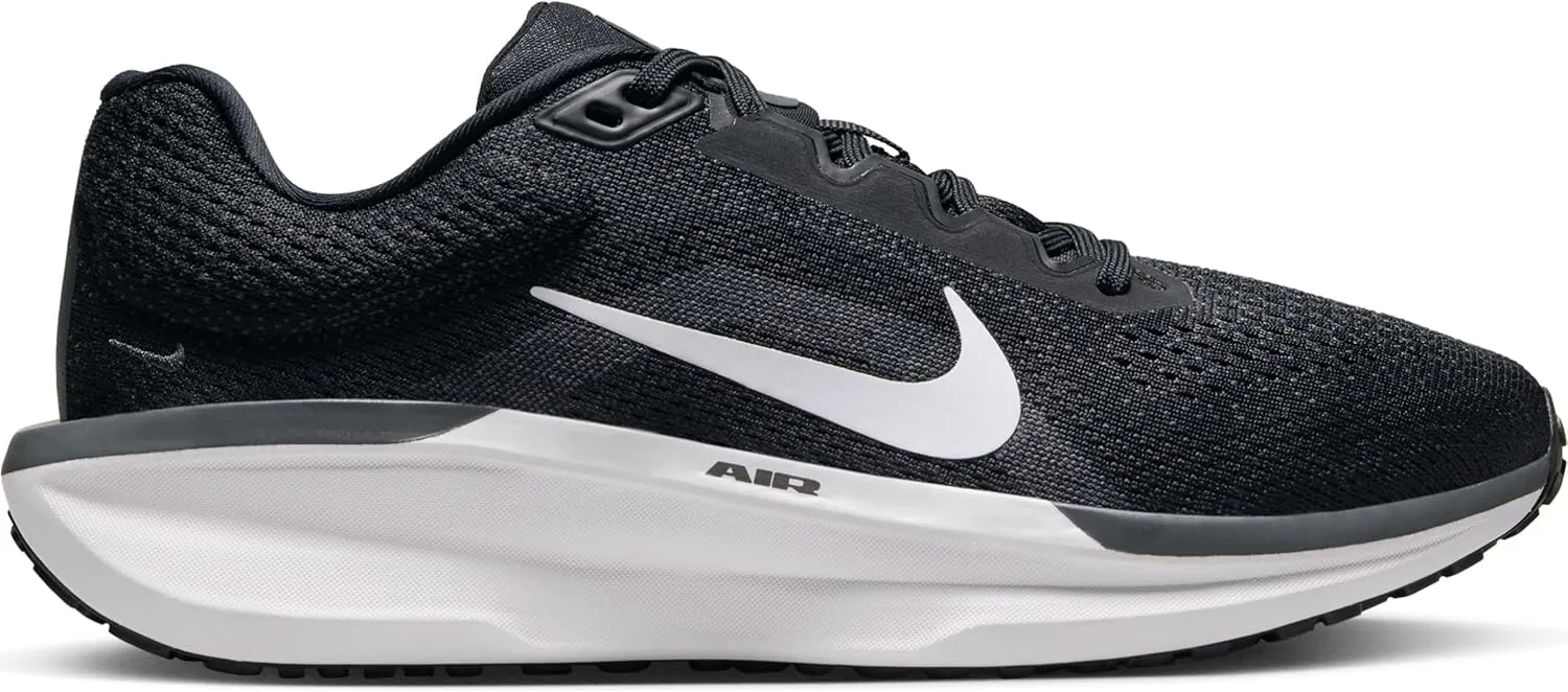 Nike Women's Winflo 11 Road Running Shoes Sneaker, Black/White-Anthracite-Cool Grey, 9.5