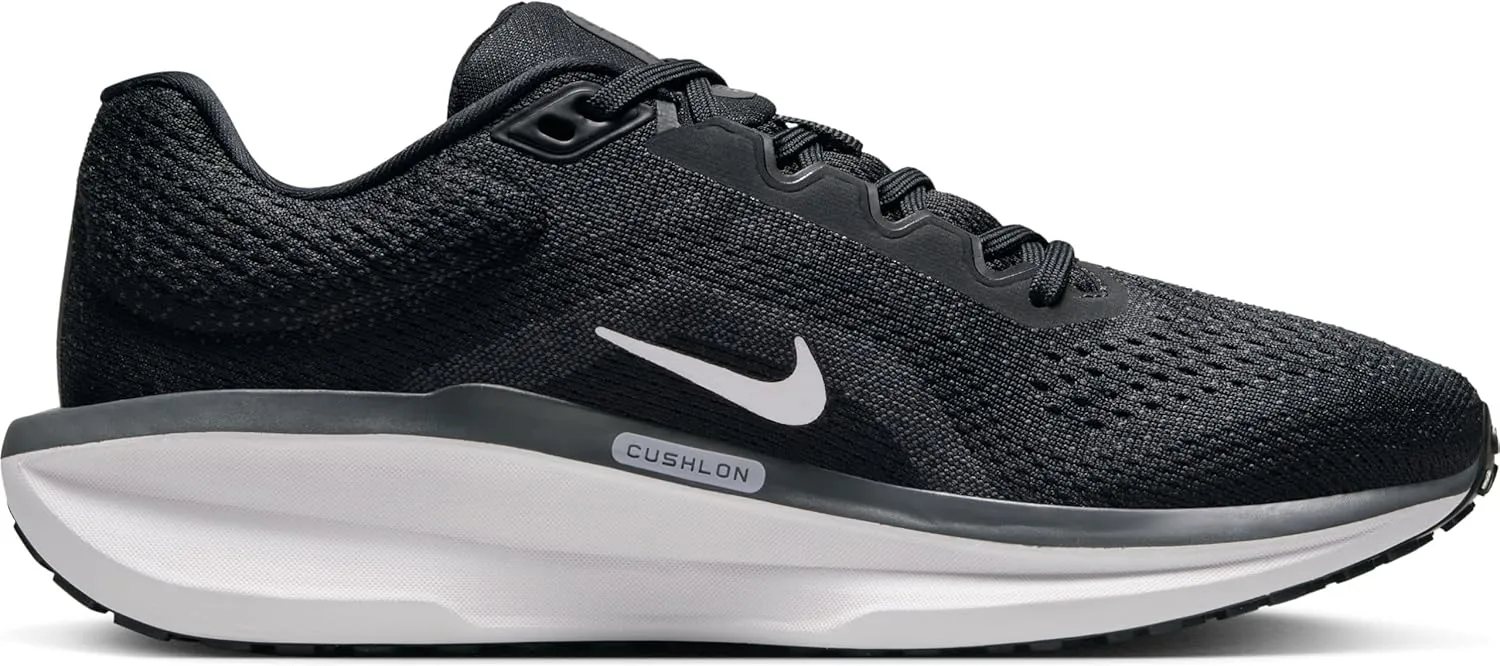 Nike Women's Winflo 11 Road Running Shoes Sneaker, Black/White-Anthracite-Cool Grey, 9.5