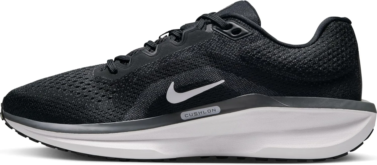 Nike Women's Winflo 11 Road Running Shoes Sneaker, Black/White-Anthracite-Cool Grey, 9.5