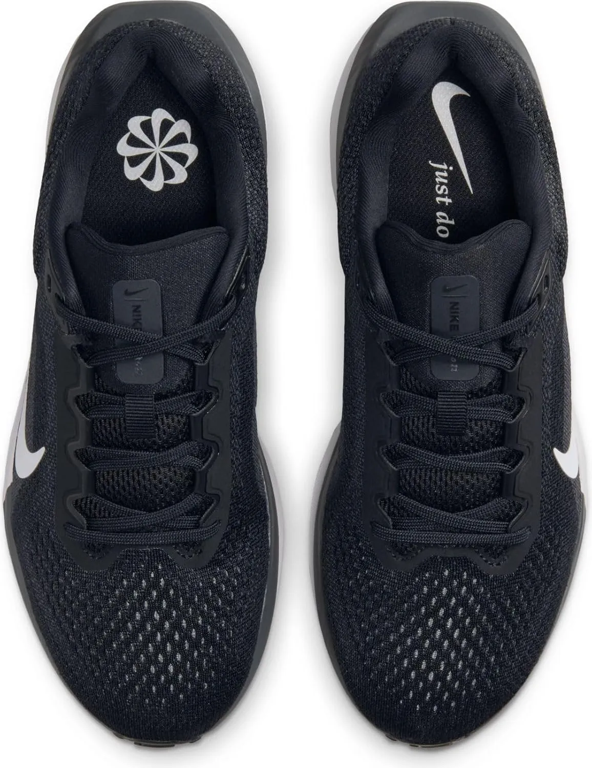Nike Women's Winflo 11 Road Running Shoes Sneaker, Black/White-Anthracite-Cool Grey, 9.5