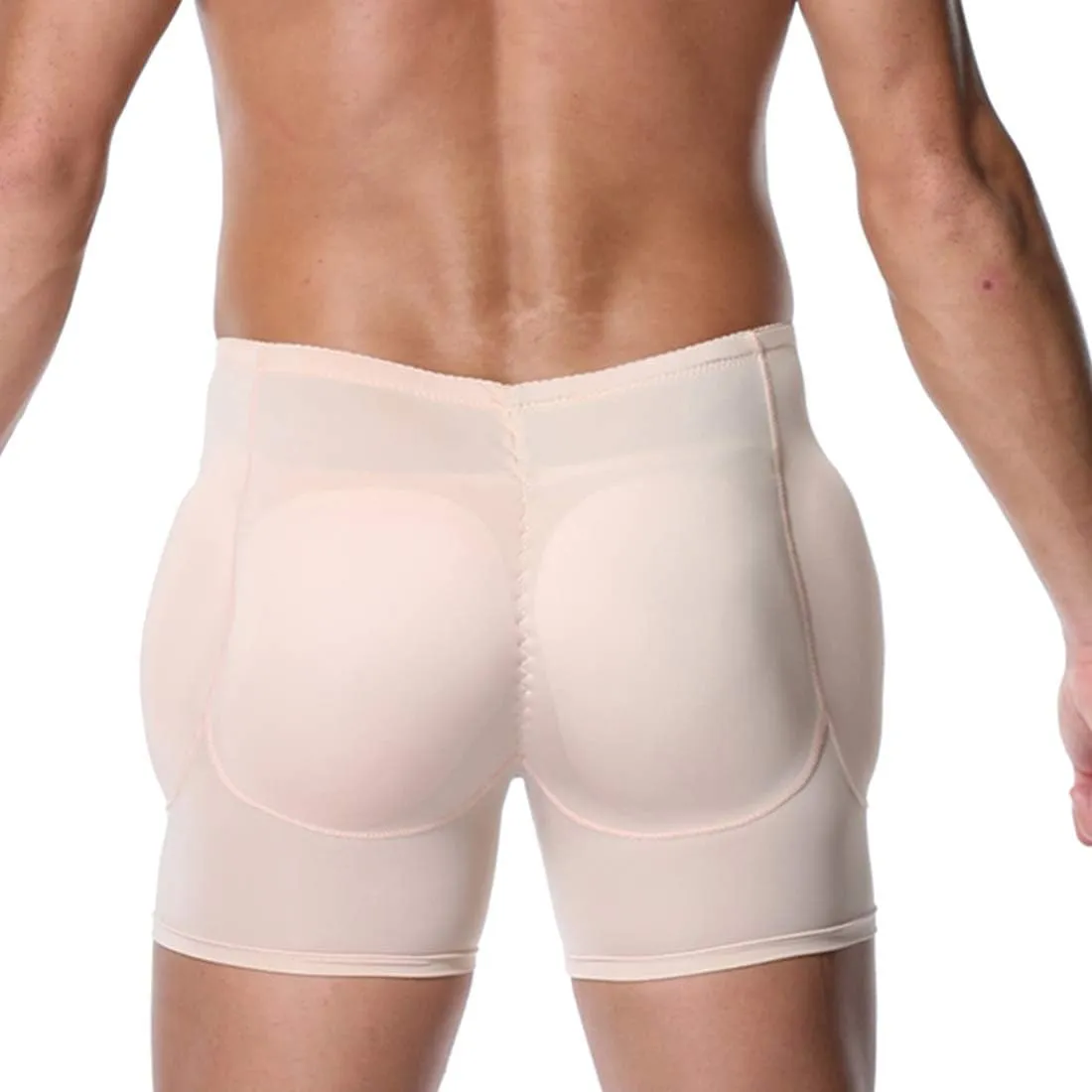 NonEcho Men Padded Underwear Briefs Boxers Men Butt Booster Hip Enhancer 4 Detachable Pads