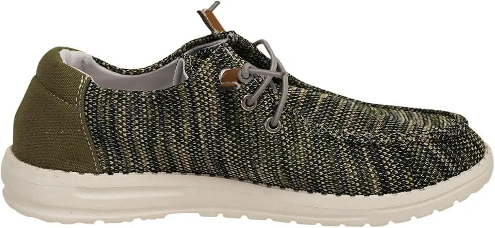 NORTY Unisex Kids Casual Boat Shoes - Slip-On Lace-Up Loafers for Boys and Girls - Lightweight Design