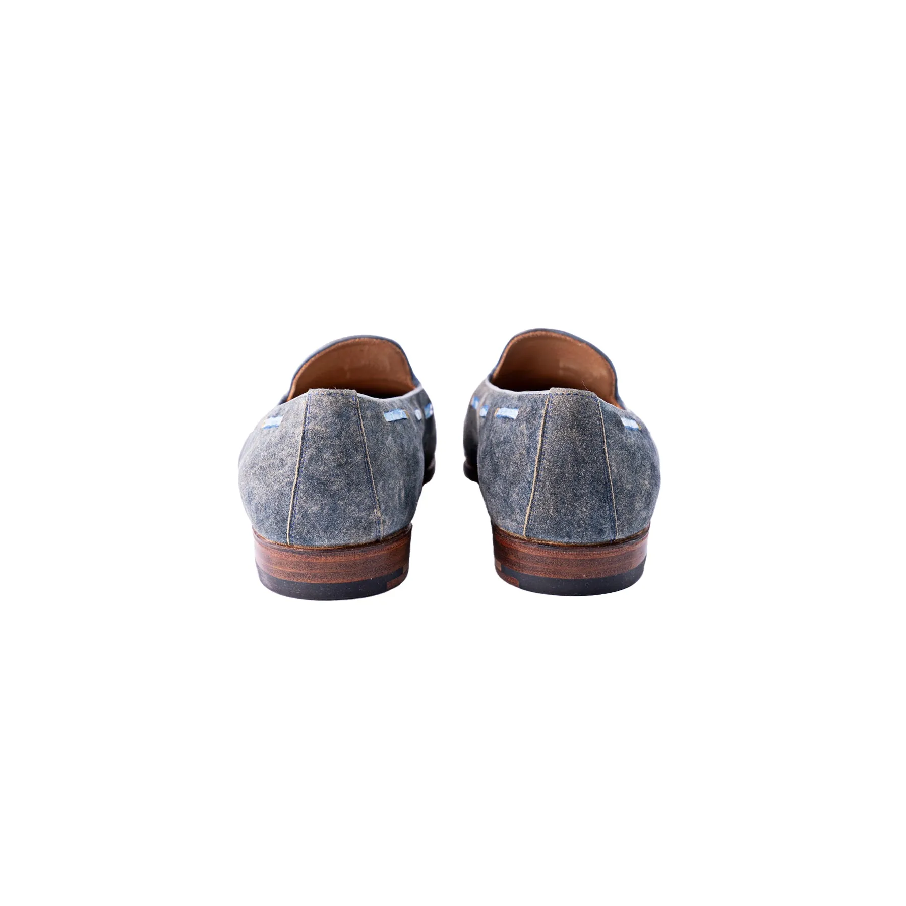 Norwegian Loafer with hand stitched apron and X strap