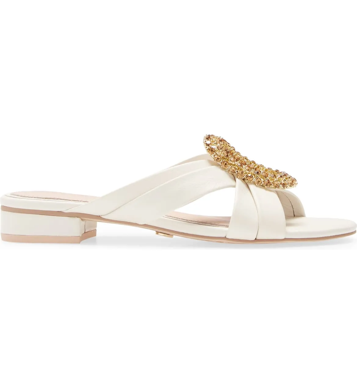 On White Embellished Mule New Sandal Special discount Cecelia York Slip Slide Paradise Alabaster Refined