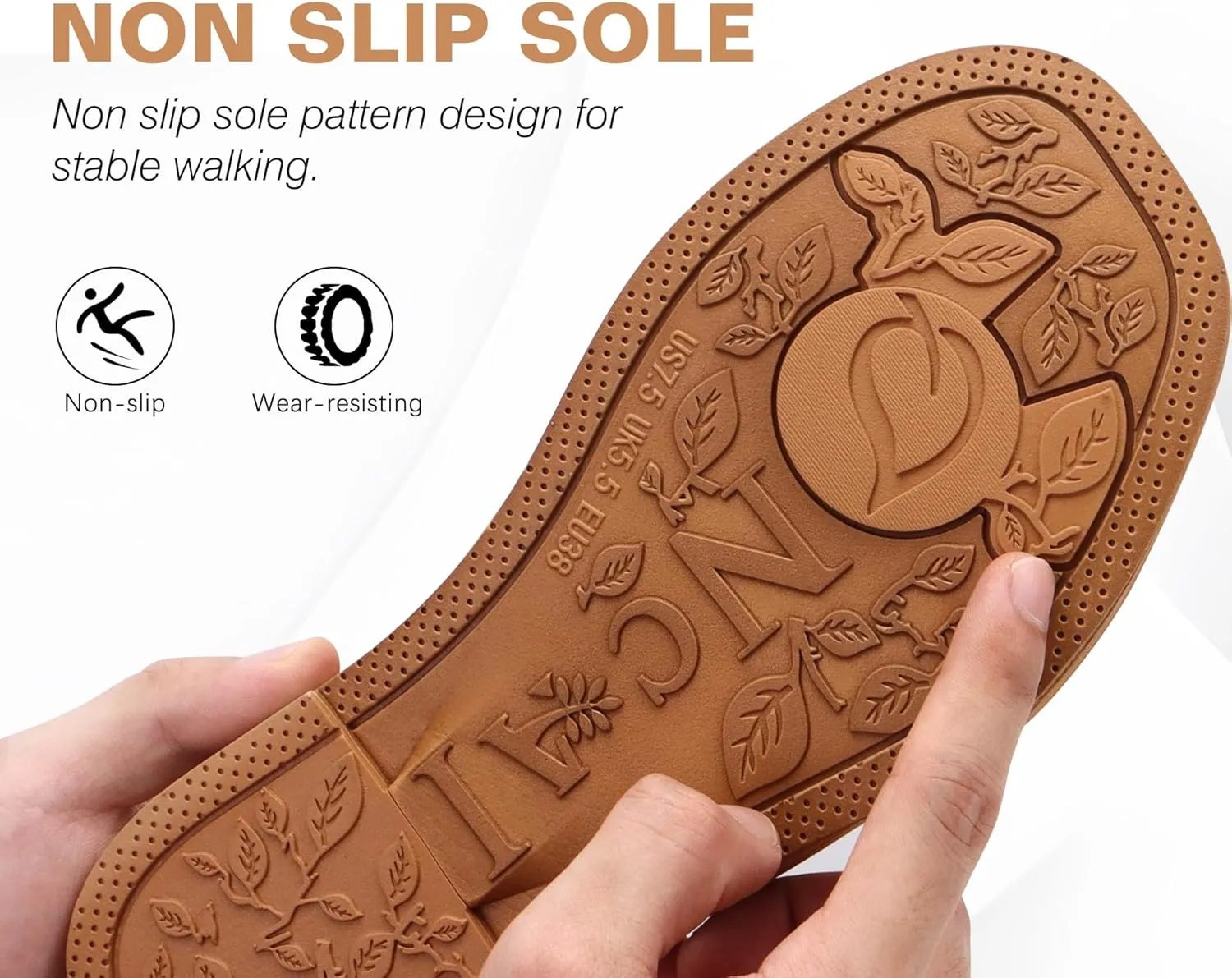 ONCAI Women's Flat Sandals Fashion Square Open Toe Slide Dressy Sandals for Woman Soft Cushion Vegan Comfortable Summer Slip On Casual Walking Outdoor Ladies Sandal Non Slip Rubber Sole Size 6-11 US