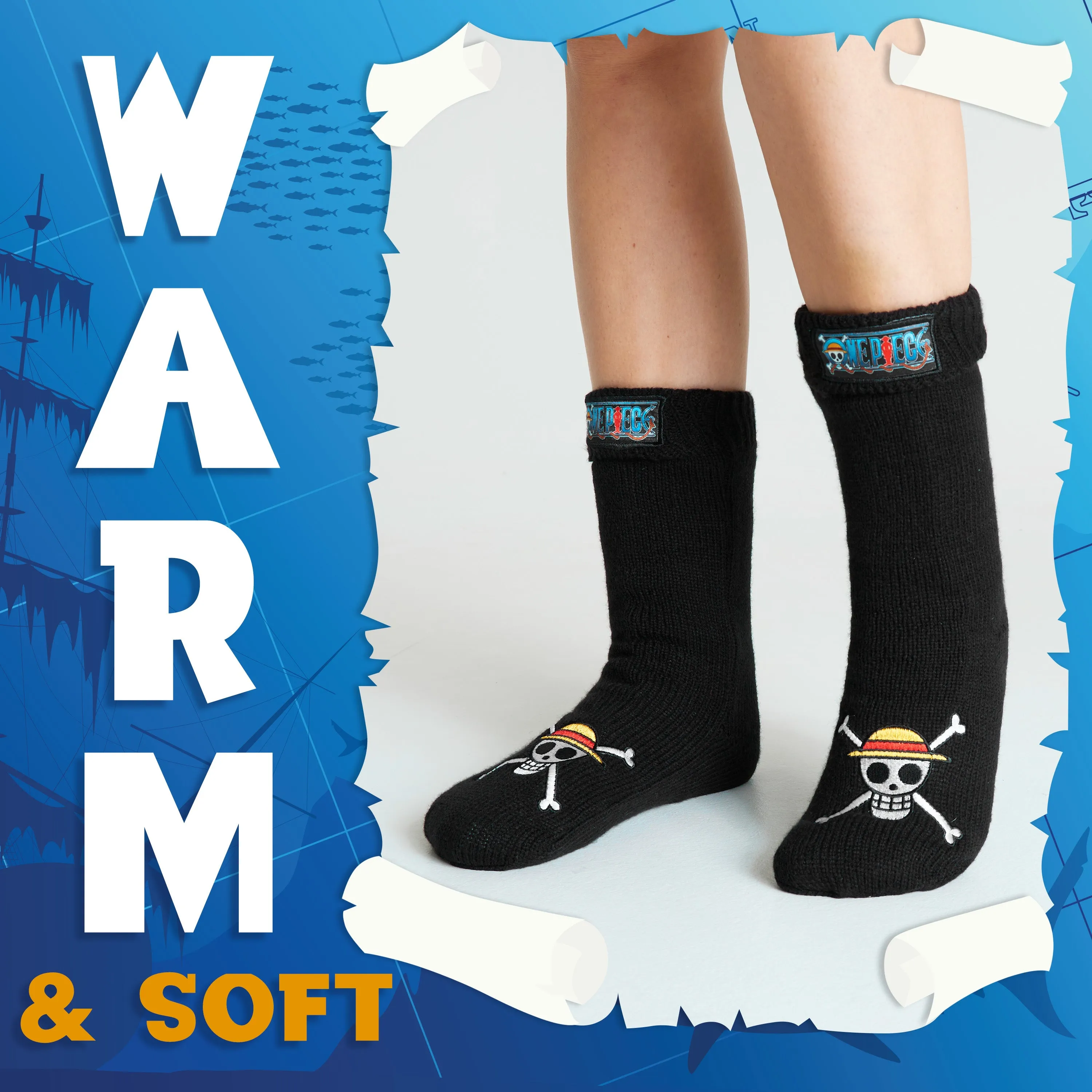 One Piece Fluffy Socks for Teenagers - Soft and Warm Slipper Socks
