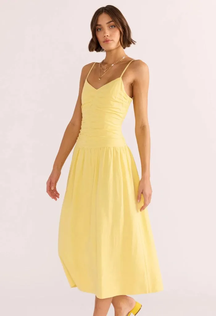 Ophelia Ruched Midi Dress