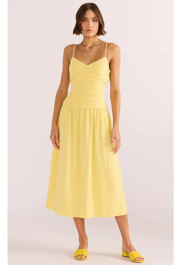 Ophelia Ruched Midi Dress