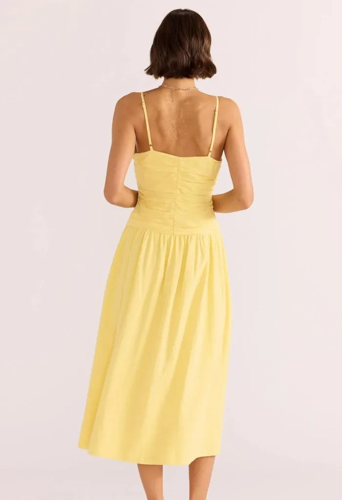Ophelia Ruched Midi Dress
