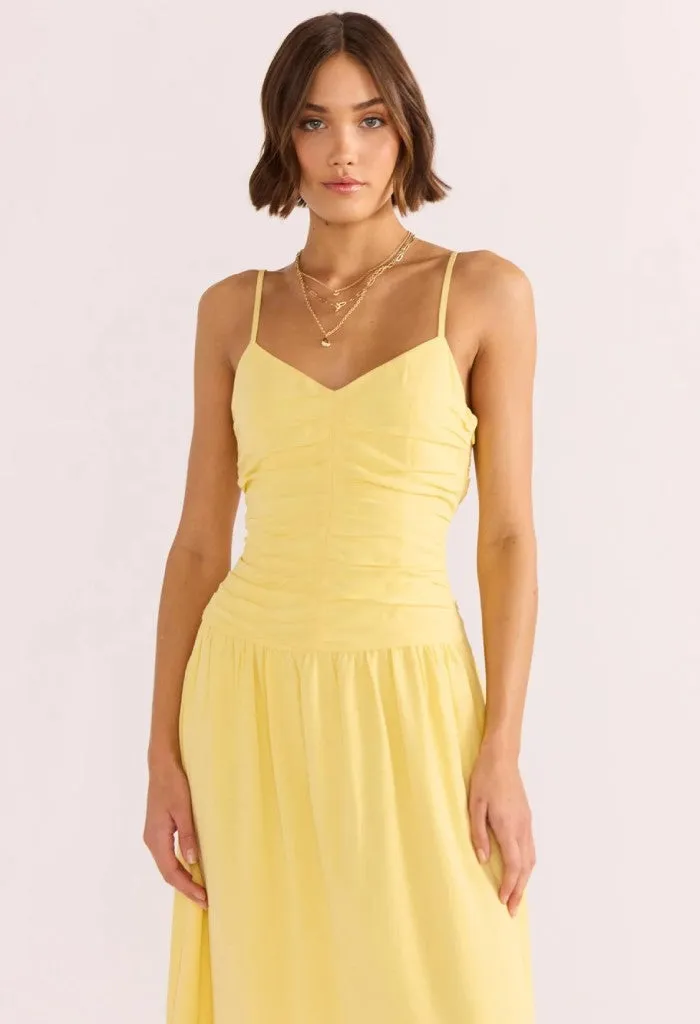 Ophelia Ruched Midi Dress