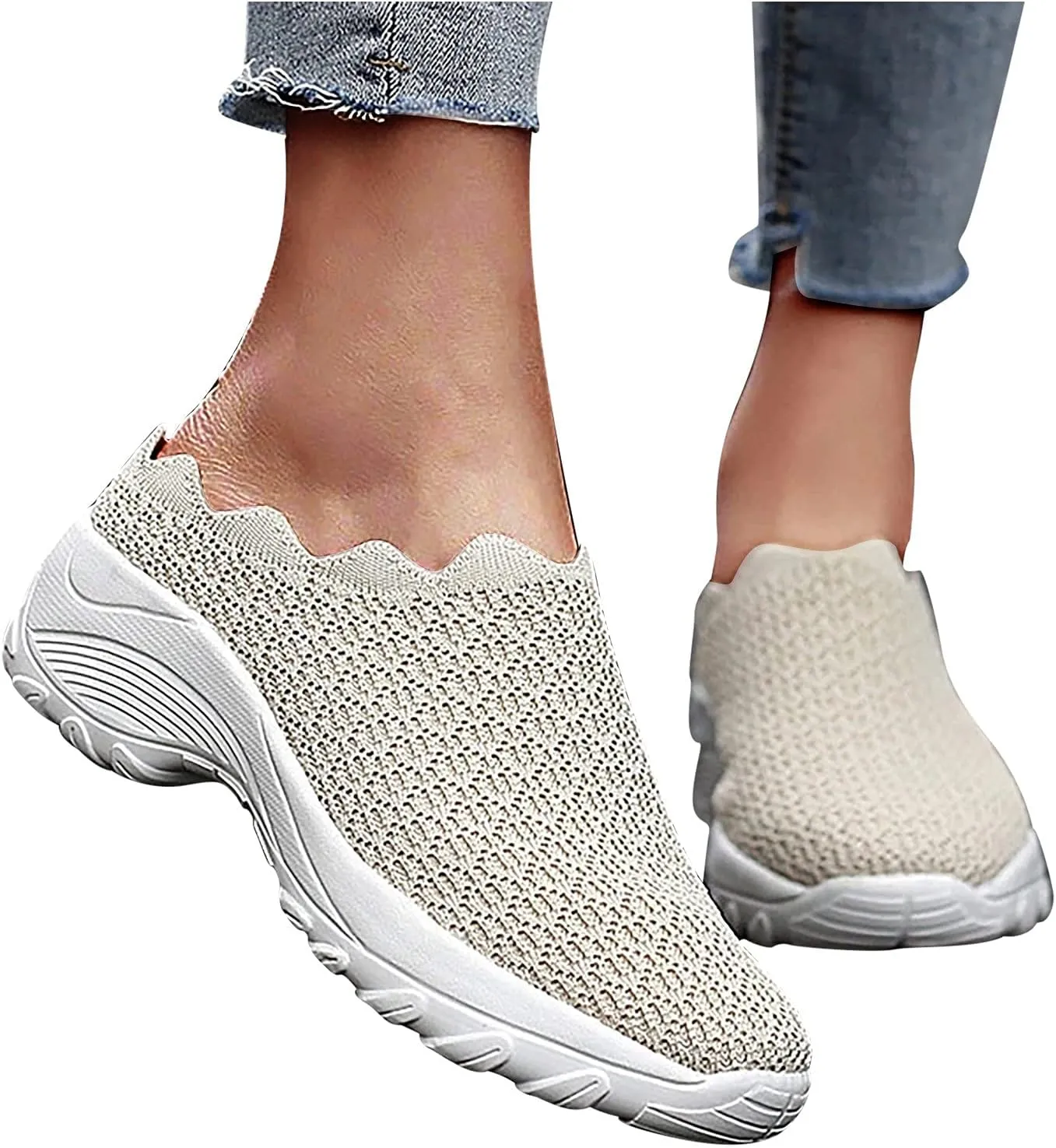 Orthopedic Platform Loafers Women's Lightweight Mule Sneakers Summer Flats Comfort Walking Shoes Closed Toe Loafer