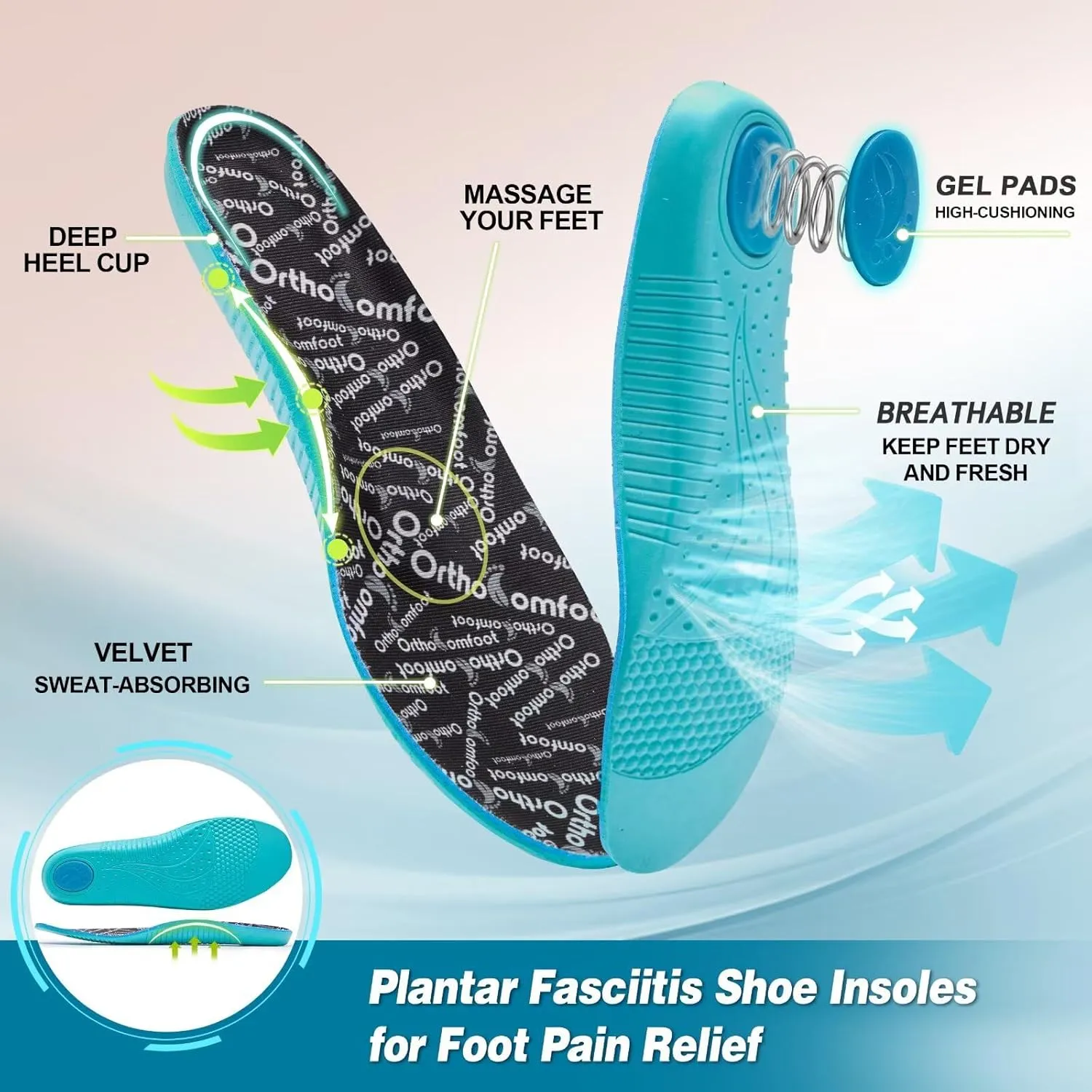 Orthopedic Road Running Shoes for Womens, Comfortable Casual Arch Support Plantar Fasciitis Flat Feet Tennis Walking Shoes, Orthotic Supportive Athletic Sports Sneakers for Foot Heel Pain Relief