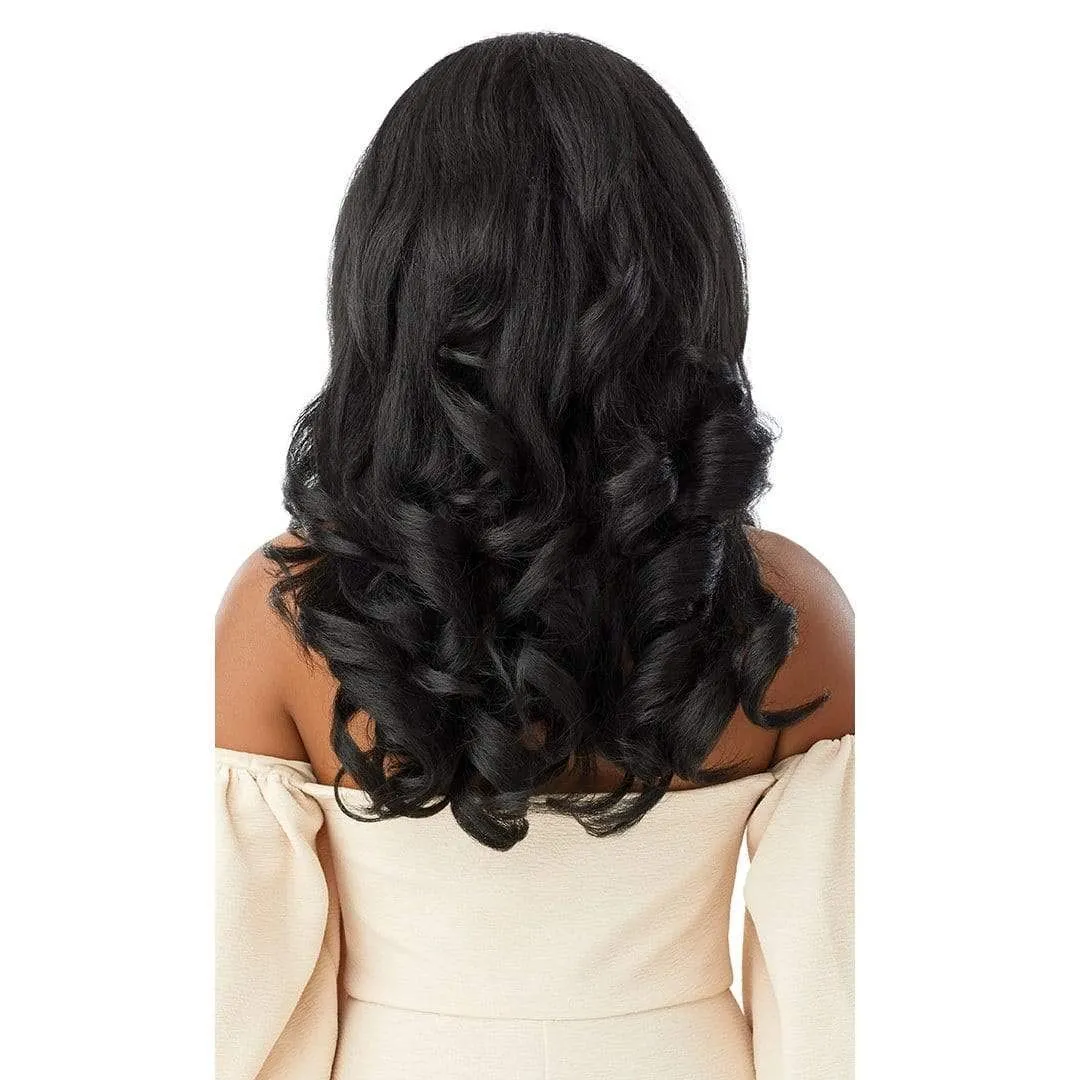 Outre Quick Weave Self Styled in 60 Seconds Neesha Soft & Natural New Half Wig Cap Laysflat Requires Less Leave Out NEESHA H301 (CHOCOLATE FROST)