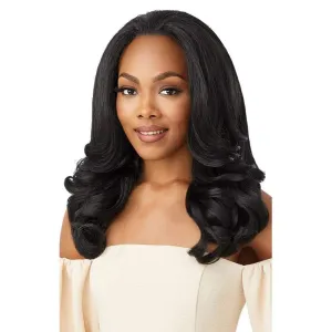 Outre Quick Weave Self Styled in 60 Seconds Neesha Soft & Natural New Half Wig Cap Laysflat Requires Less Leave Out NEESHA H301 (CHOCOLATE FROST)