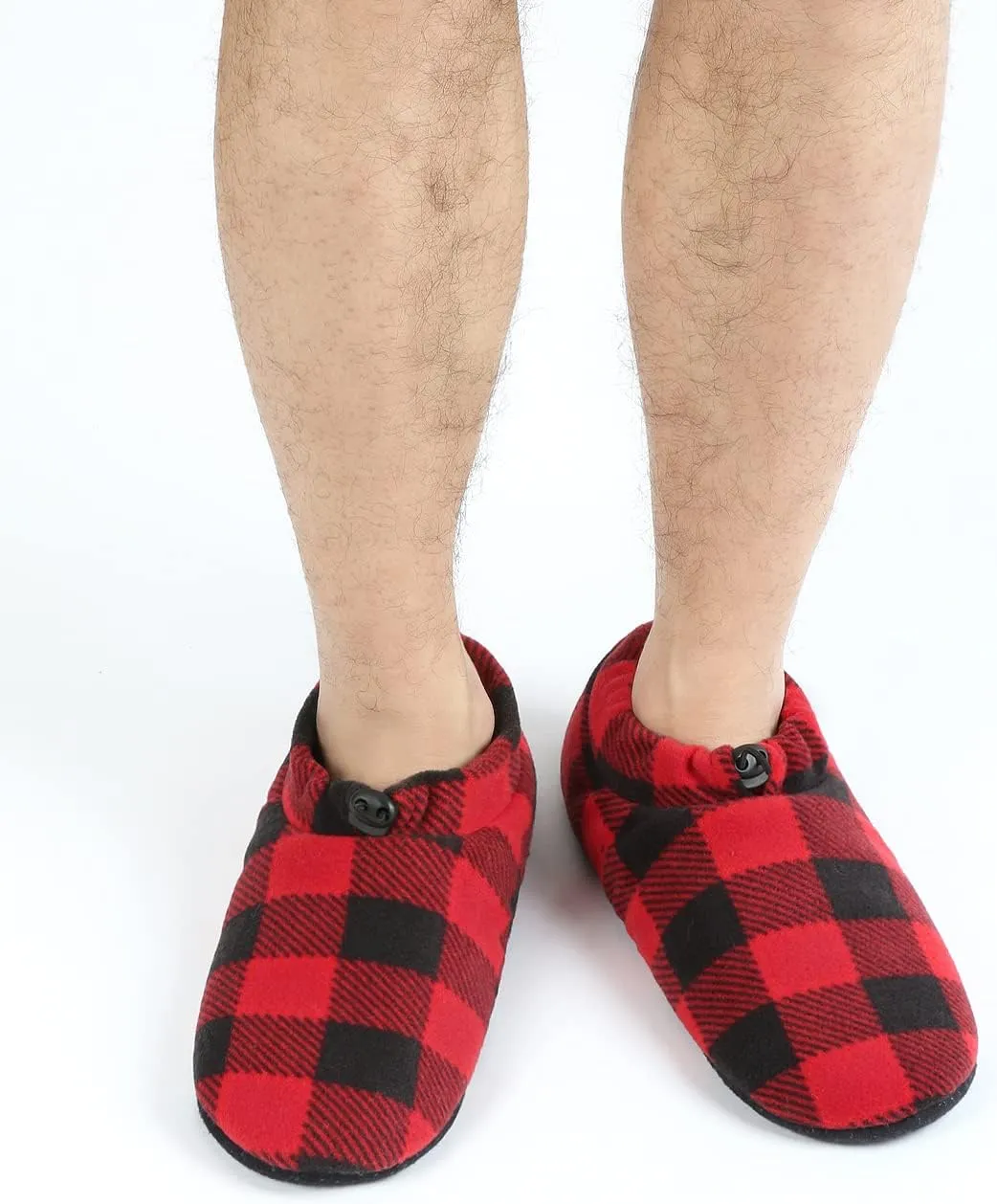 Panda Bros Mens Slipper Socks With Non Skid Bottoms, Warm Slipper Socks With Grippers For Men, Fuzzy House Slippers