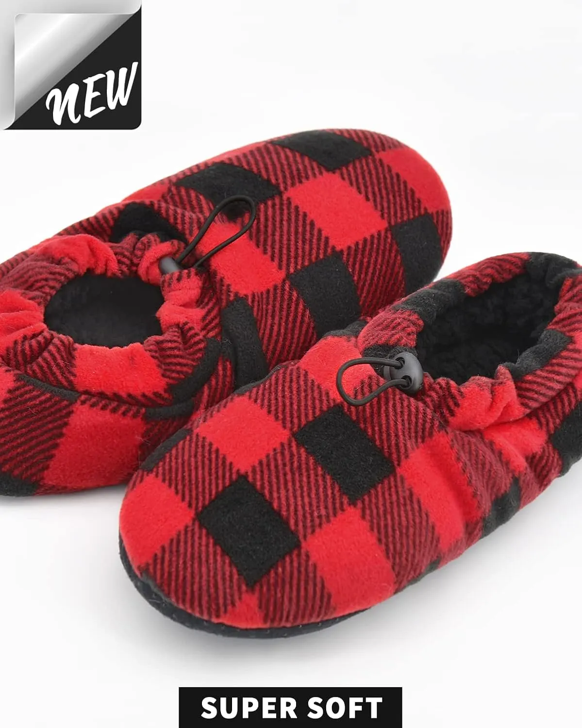 Panda Bros Mens Slipper Socks With Non Skid Bottoms, Warm Slipper Socks With Grippers For Men, Fuzzy House Slippers