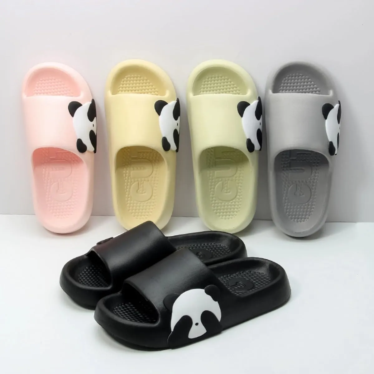 Panda Cartoon Slippers - Cute Panda Slides for Women & Men, Indoor/Outdoor Multipurpose Slippers, Open Toe, Couches, Summer & Bathroom Shower Use