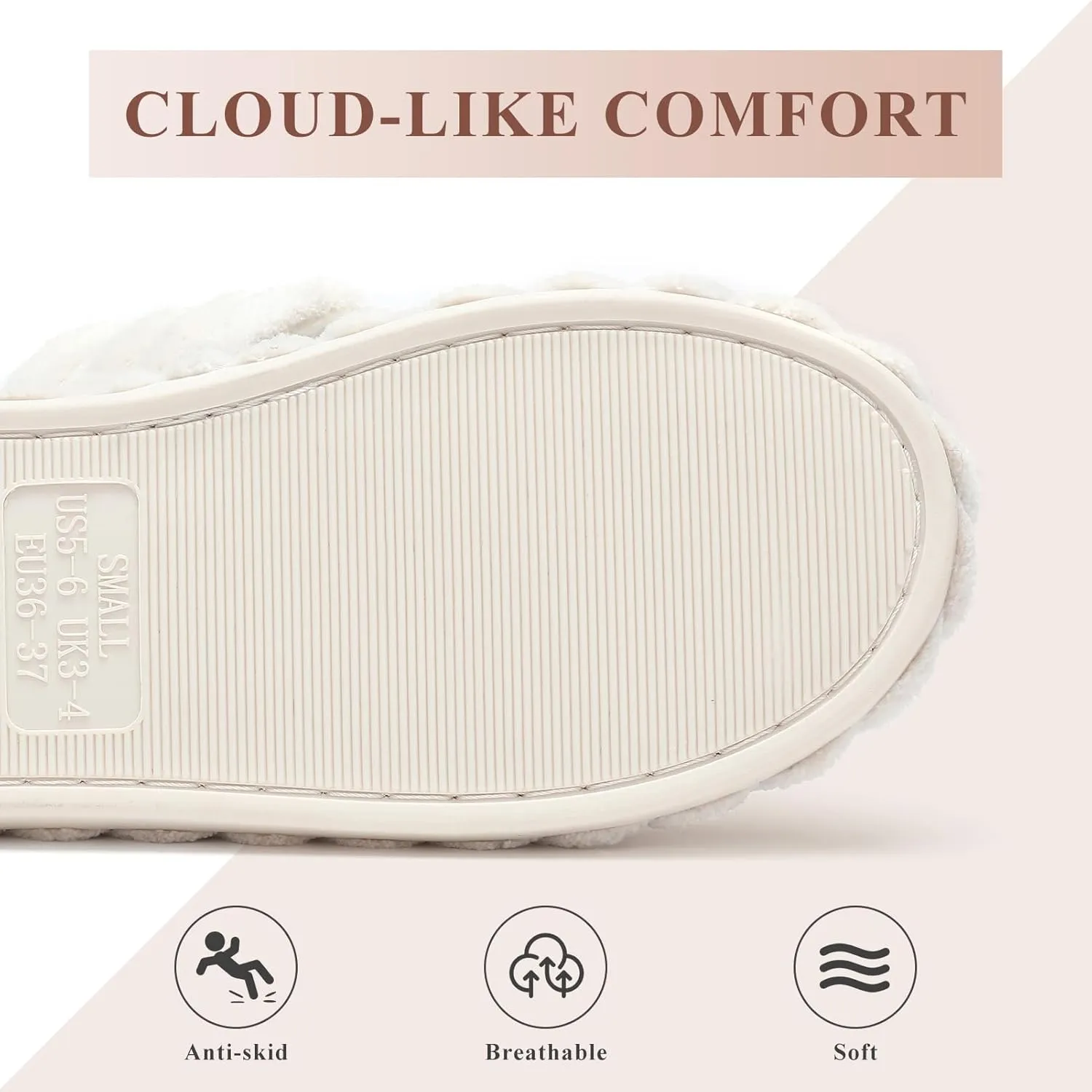 Parlovable Slippers for Women Memory Foam Slippers, Bow Cross Band Open Toe Corduroy House Shoes with Arch Support for Bedroom Spa Indoor Cozy Comfy